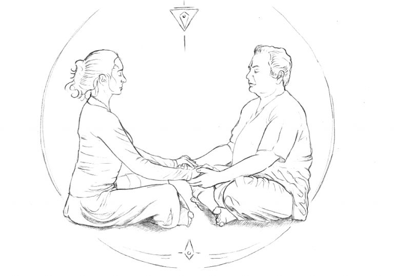 divine mothers kriya goddess, kundalini yoga illustration, hatha yoga übungen zeichnung, chakra aktivierung illustration, yoga positionen illustration, yoga frau lotus pose zeichnung