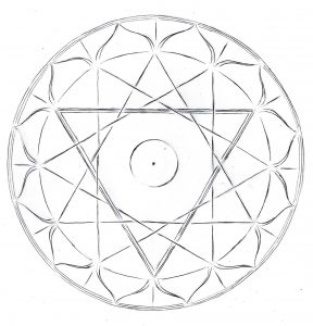 Drawing: Sun Yantra by Clemens Biedrawa