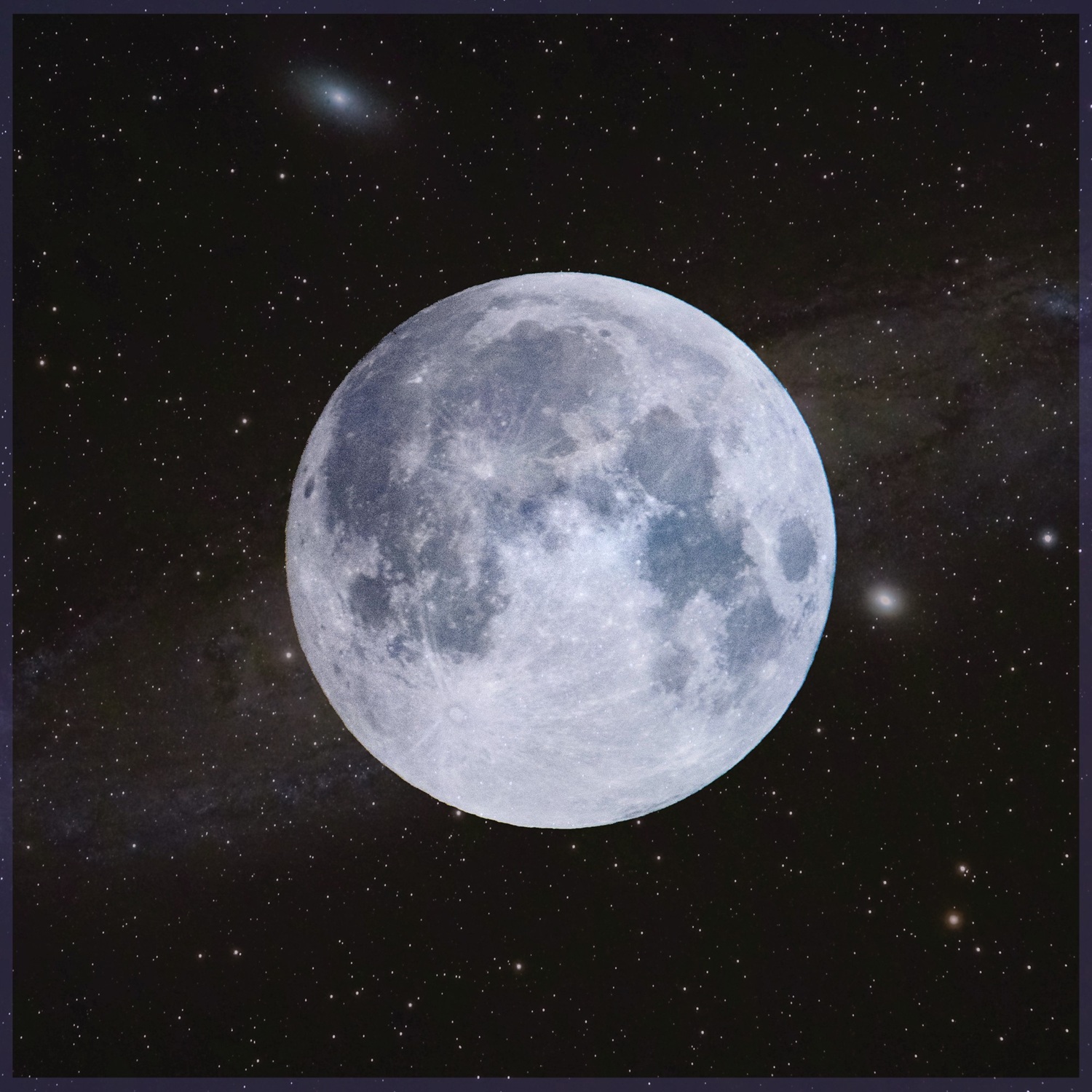 moon in the sky with galaxy, chandra namaskara kundalini yoga