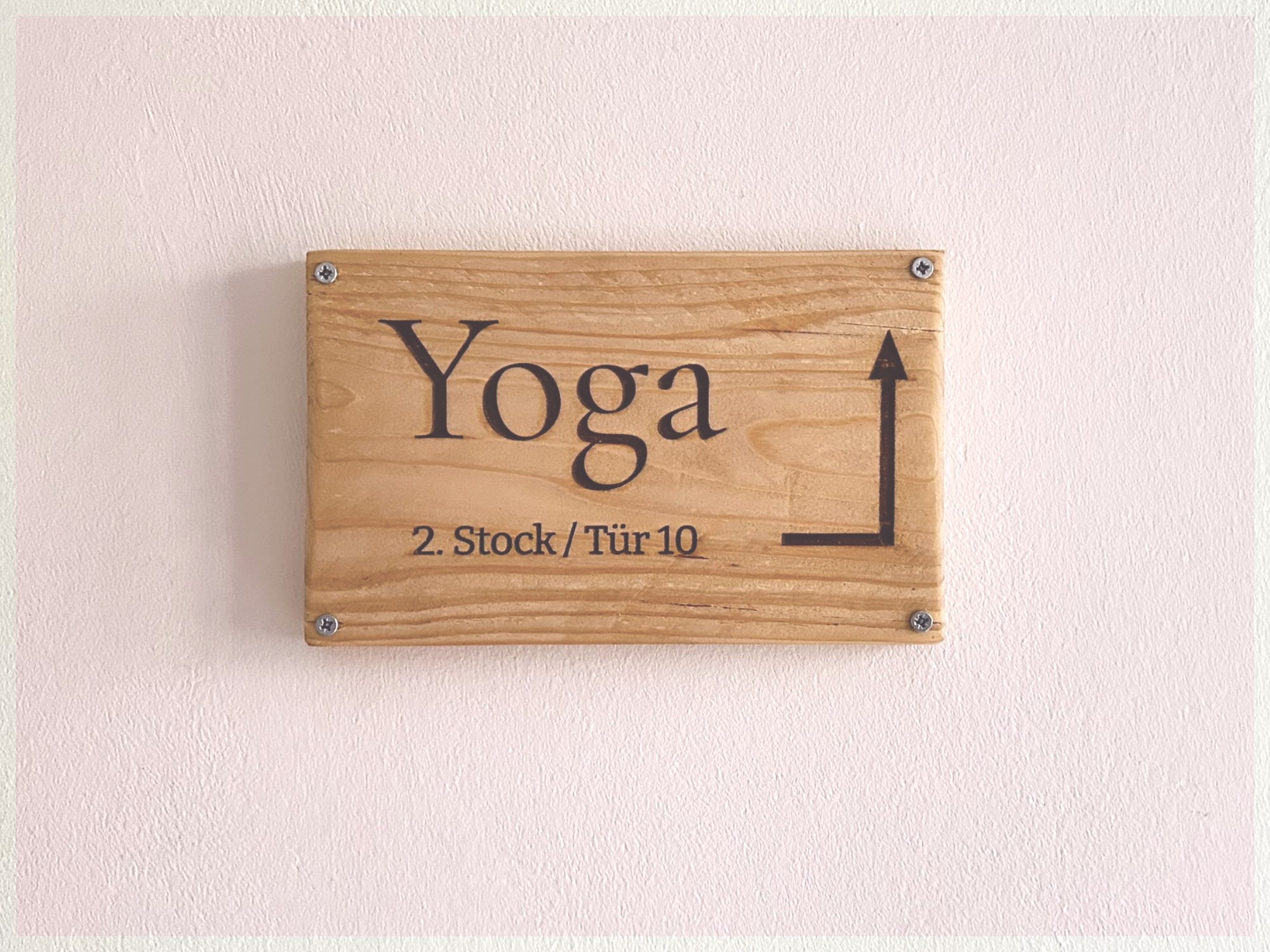 Yoga studio vienna entrance sign