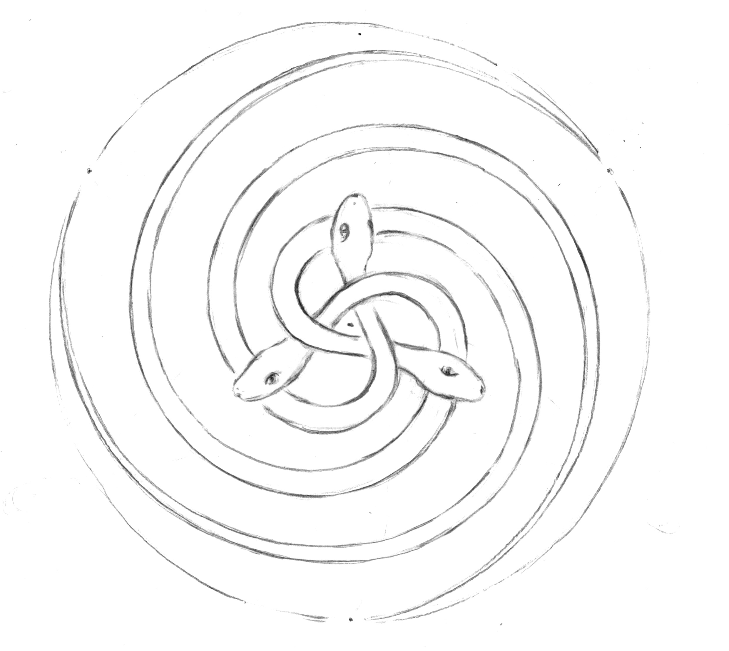 schlangen trinity kundalini zeichnung