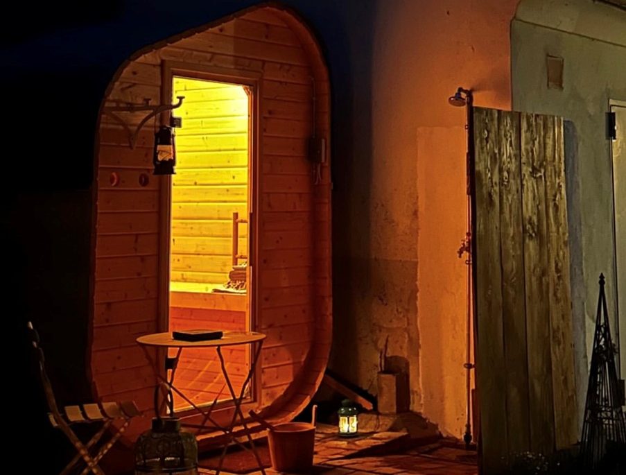 Sauna und Yoga