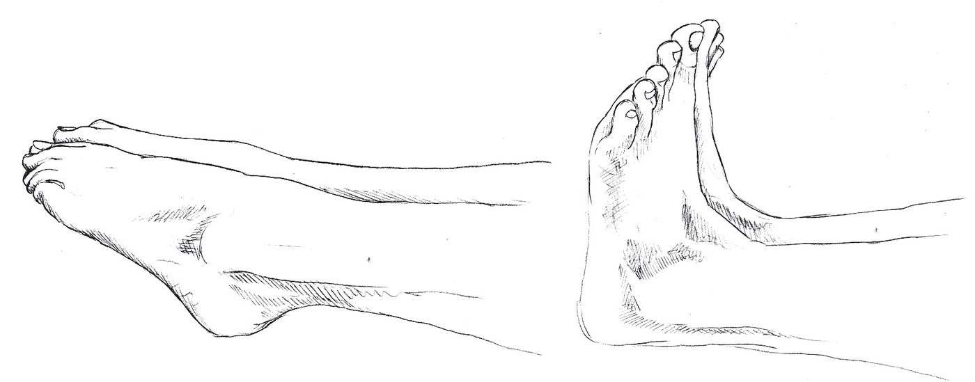 Kulph naman Knoechelbeugen Pavanmuktasana 1, Fussgelenk Uebung Kundalini Yoga Illustration