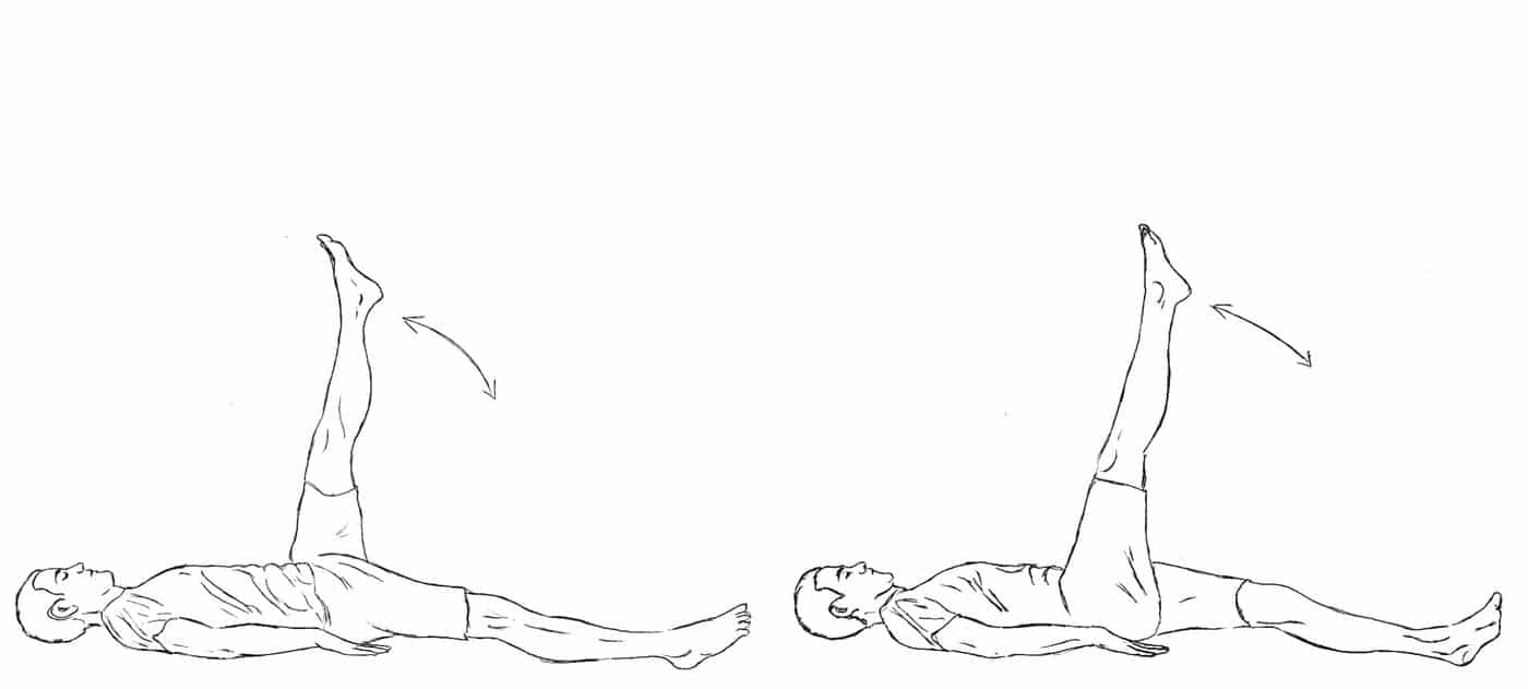 Drdha Uttanpadasana single leg raise Pavanmuktasana 2, abdominal series Kundalini Yoga hand drawing
