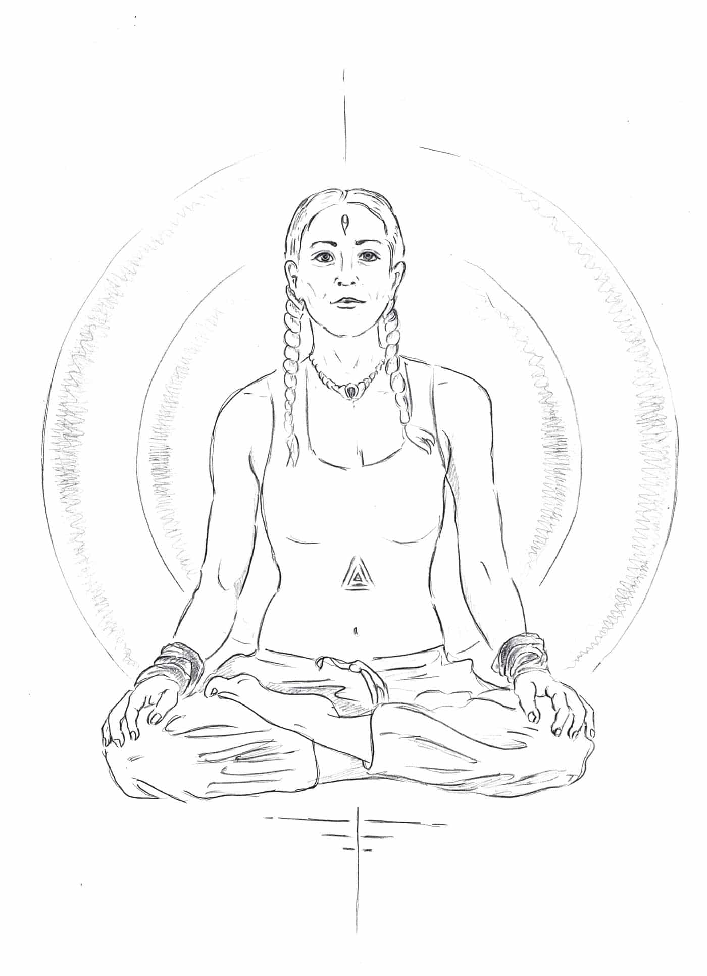 Savasana and closing meditation Pavanmuktasana 3, seat with Manipura triangle and sound halo, Matsya Kundalini Yoga